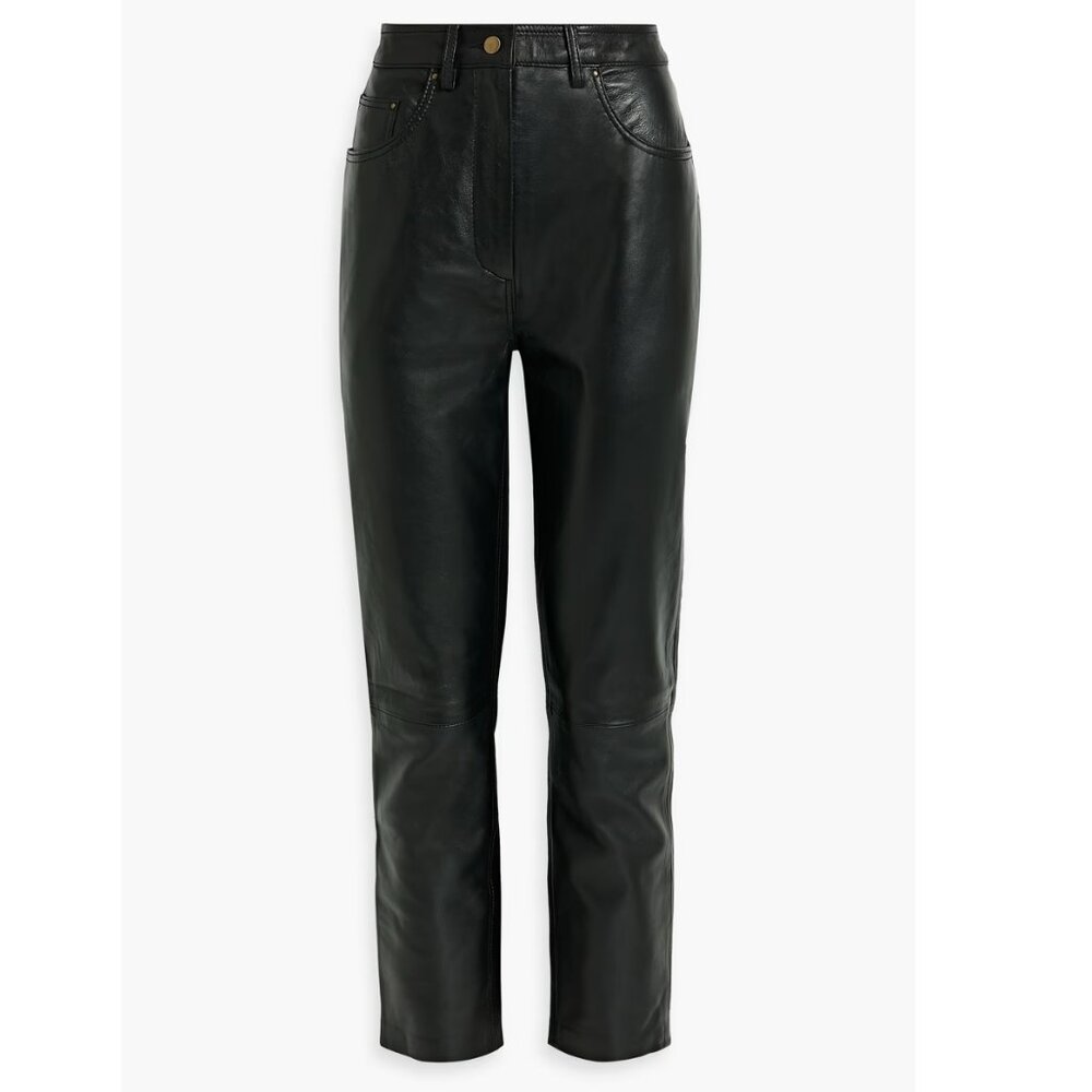 MUUBAA Lulu leather straight-leg pants New With Tags 100% Sheepskin UK 12 US 8